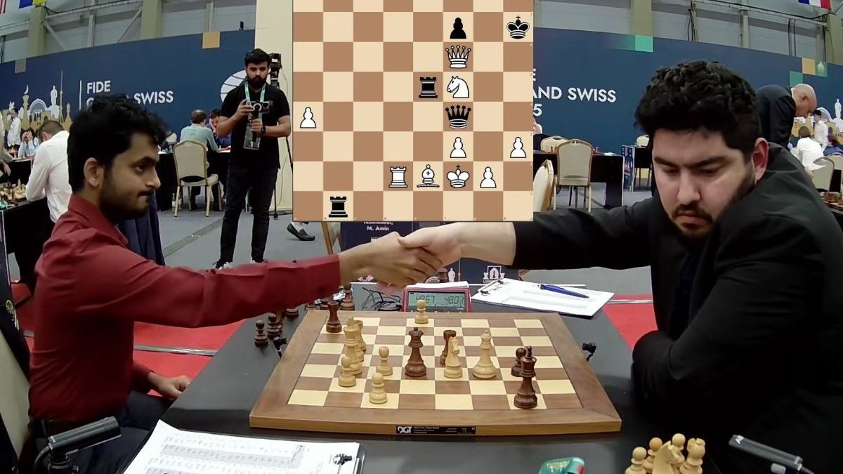 Nihal Sarin registered a hat-trick of wins at the FIDE Grand Swiss 2025. Image: FIDE Nihal Sarin registered a hat-trick of wins at the FIDE Grand Swiss 2025. Image: FIDE