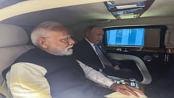 Prime Minister Narendra Modi and Russian President Vladimir Putin travel in the same car to the destination of their bilateral meeting on the sidelines of the Shanghai Cooperation Organisation in Tianjin. PTI