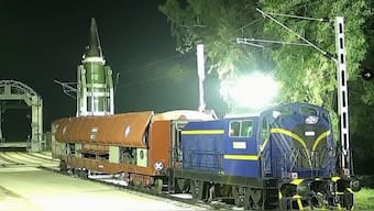India has successfully tested the Agni-Prime missile from a Rail-based Mobile Launcher. Image Courtesy: Rajnath Singh/X