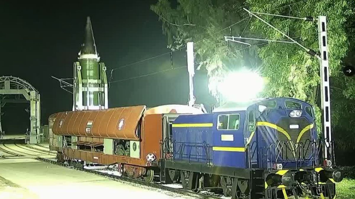 India has successfully tested the Agni-Prime missile from a Rail-based Mobile Launcher. Image Courtesy: Rajnath Singh/X India has successfully tested the Agni-Prime missile from a Rail-based Mobile Launcher. Image Courtesy: Rajnath Singh/X