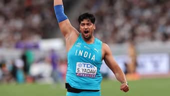 Sachin Yadav produced his season-best throw to finish ahead of Neeraj Chopra at World finals. Image: Reuters