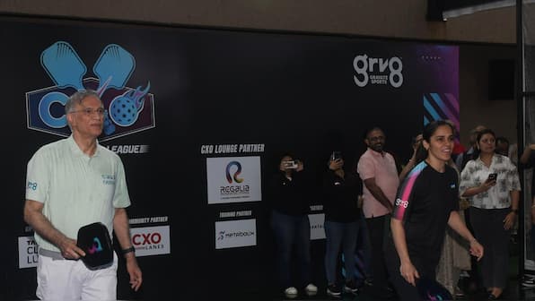 Saina Nehwal and Niranjan Hiranandani Play a Friendly Match at India’s First CXO Pickleball League in Mumbai
