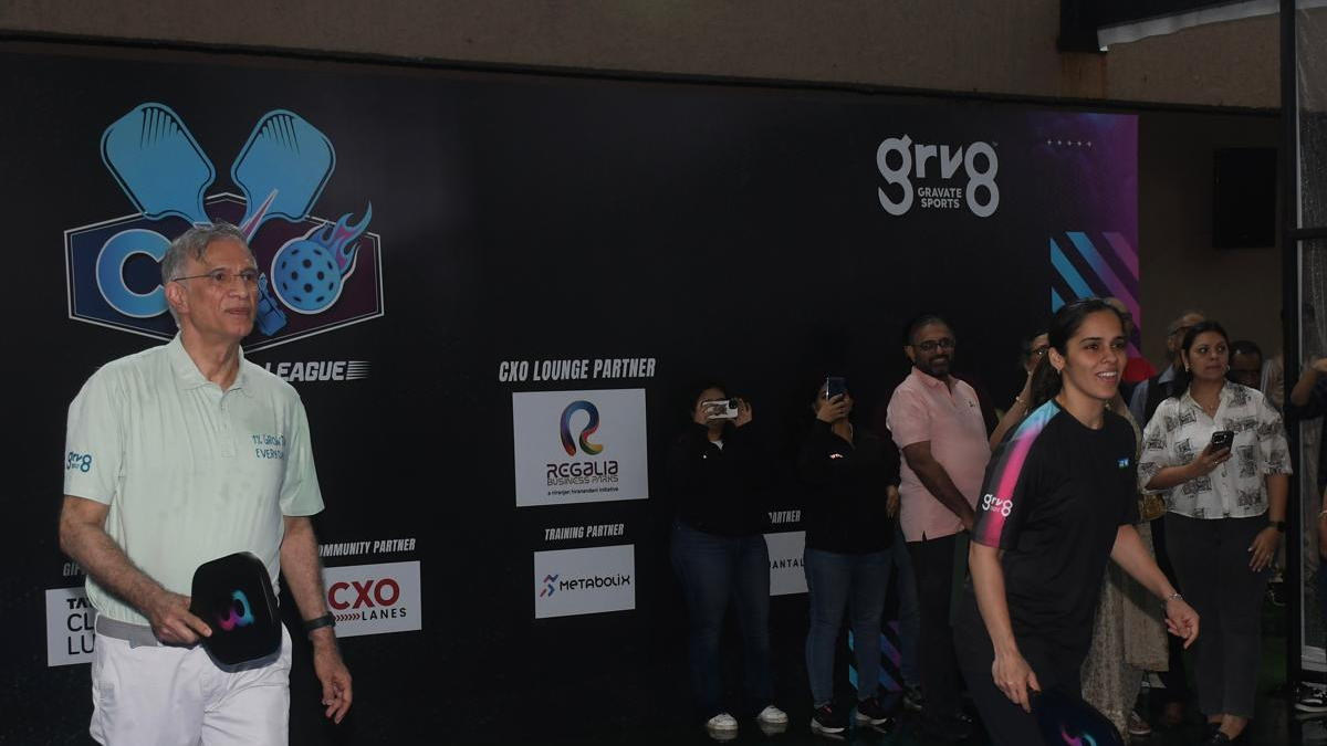 Saina Nehwal and Niranjan Hiranandani Play a Friendly Match at India’s First CXO Pickleball League in Mumbai Saina Nehwal and Niranjan Hiranandani Play a Friendly Match at India’s First CXO Pickleball League in Mumbai