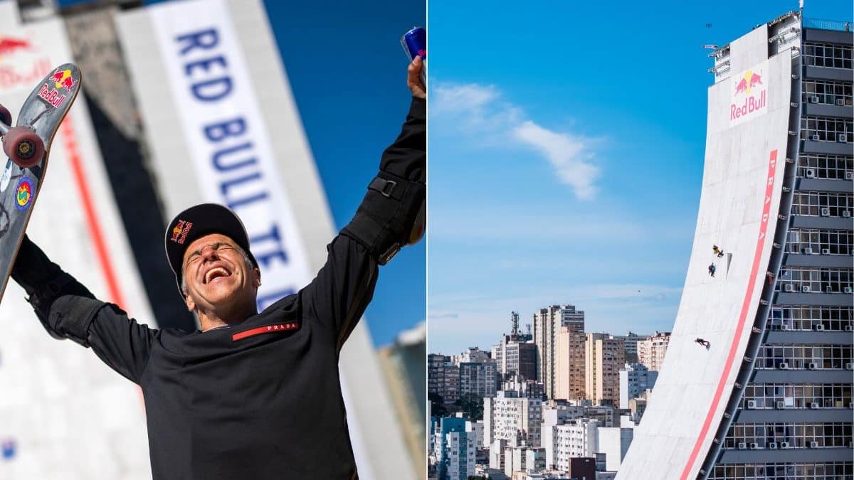 50-year-old Sandro Dias skates down 22-storey building to break two world records - WATCH