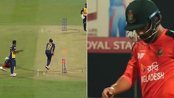 Bangladesh lost five wickets for just 50 odd runs in the first 10 overs itself. Image: SonyLiv
