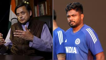 Shashi Tharoor has urged the Indian team to restore Sanju Samson's place as an opener. Image: Reuters