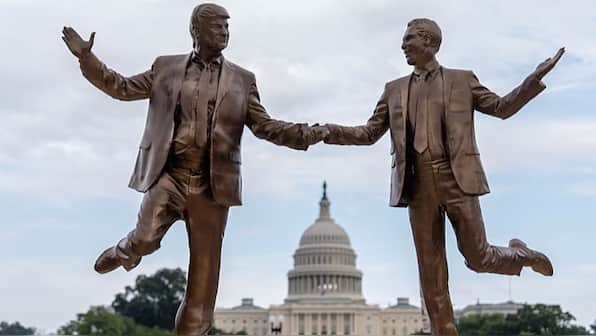 'Best friends forever': Who installed the Trump-Epstein statue in Washington?