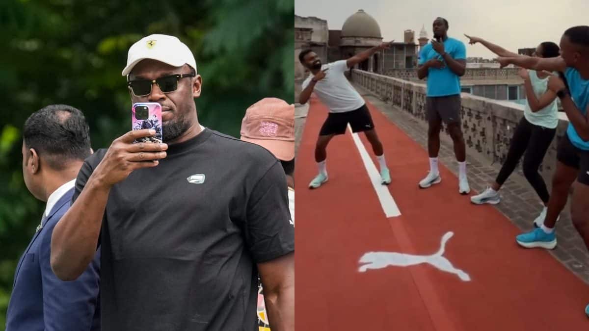 Usain Bolt races through Asia’s largest spice market in Delhi with PV Sindhu, PR Sreejesh and Animesh Kujur