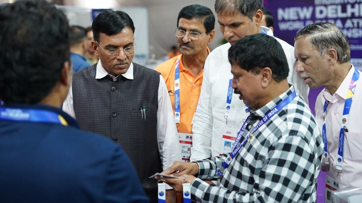 Sports Minister Mansukh Mandaviya at the PCI event. Image: Special arrangement Sports Minister Mansukh Mandaviya at the PCI event. Image: Special arrangement