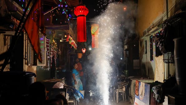 How did firecrackers become part of Diwali celebrations?