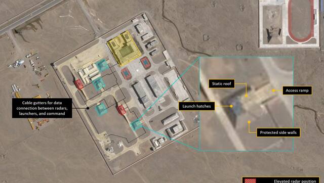 AllSource Analysis experts also noted the existence of wired data connection infrastructure that seemingly connects parts of the HQ-9 air defence system to its command-and-control centre. Image courtesy: X/@AllSourceA