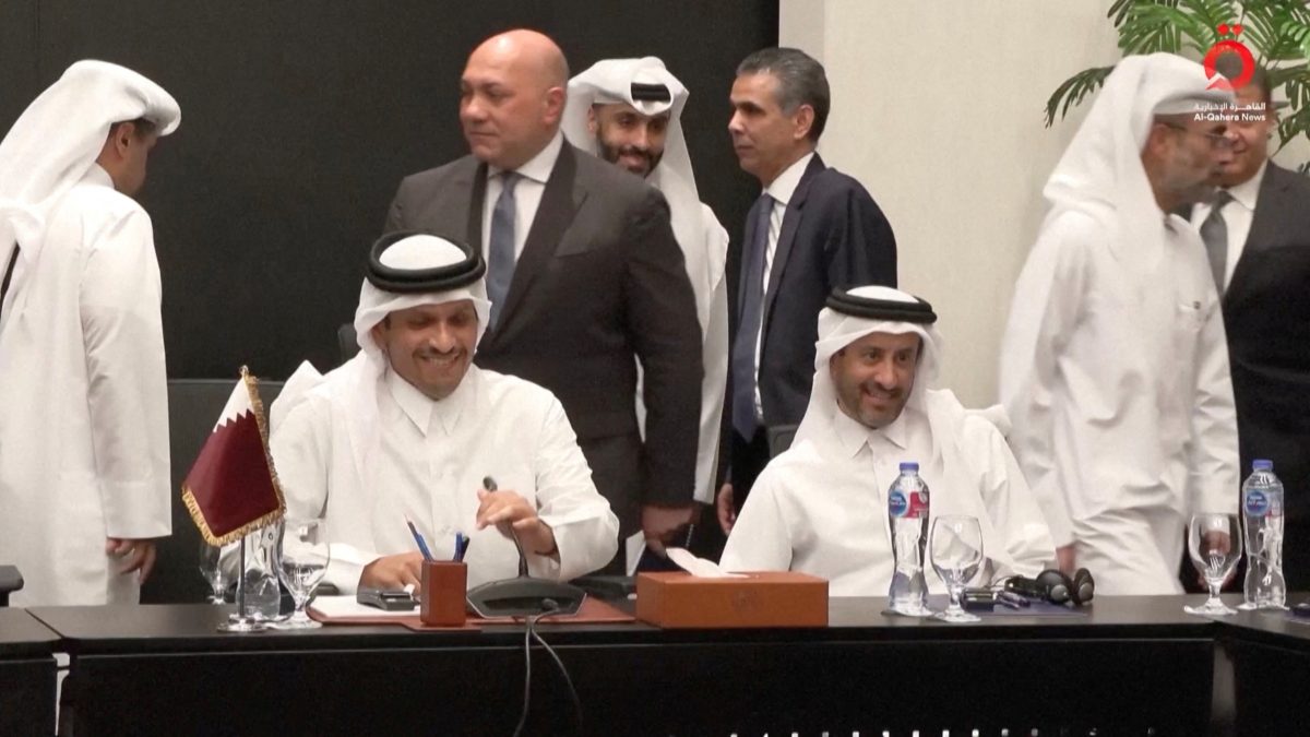 Qatar's Prime Minister and Minister for Foreign Affairs, Sheikh Mohammed bin Abdulrahman bin Jassim al-Thani attends a meeting with Hamas, Egyptian and Turkish delegations ahead of a Gaza ceasefire deal announcement, in Sharm El-Sheikh, Egypt. Reuters Qatar's Prime Minister and Minister for Foreign Affairs, Sheikh Mohammed bin Abdulrahman bin Jassim al-Thani attends a meeting with Hamas, Egyptian and Turkish delegations ahead of a Gaza ceasefire deal announcement, in Sharm El-Sheikh, Egypt. Reuters