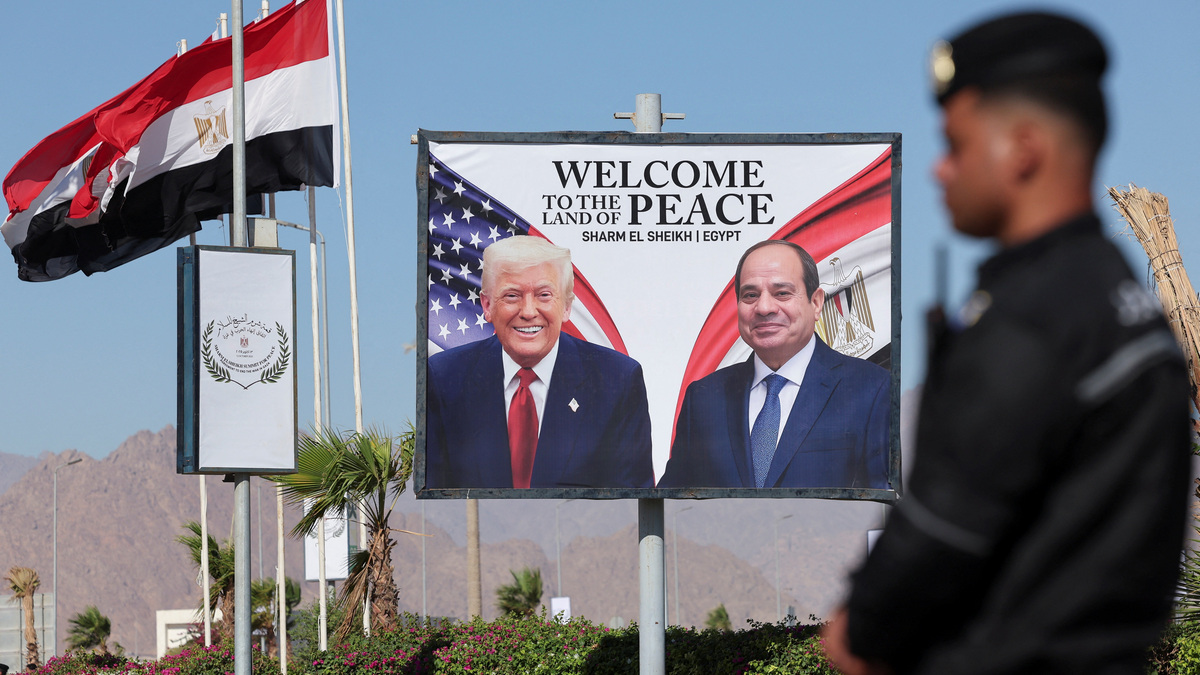 The meeting will be co-chaired by Egyptian President Abdel Fattah El-Sisi and US President Donald Trump. Reuters The meeting will be co-chaired by Egyptian President Abdel Fattah El-Sisi and US President Donald Trump. Reuters