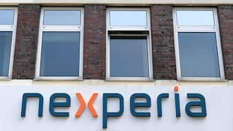 The logo of Dutch semiconductor company Nexperia is pictured, in Hamburg, Germany. File image/Reuters