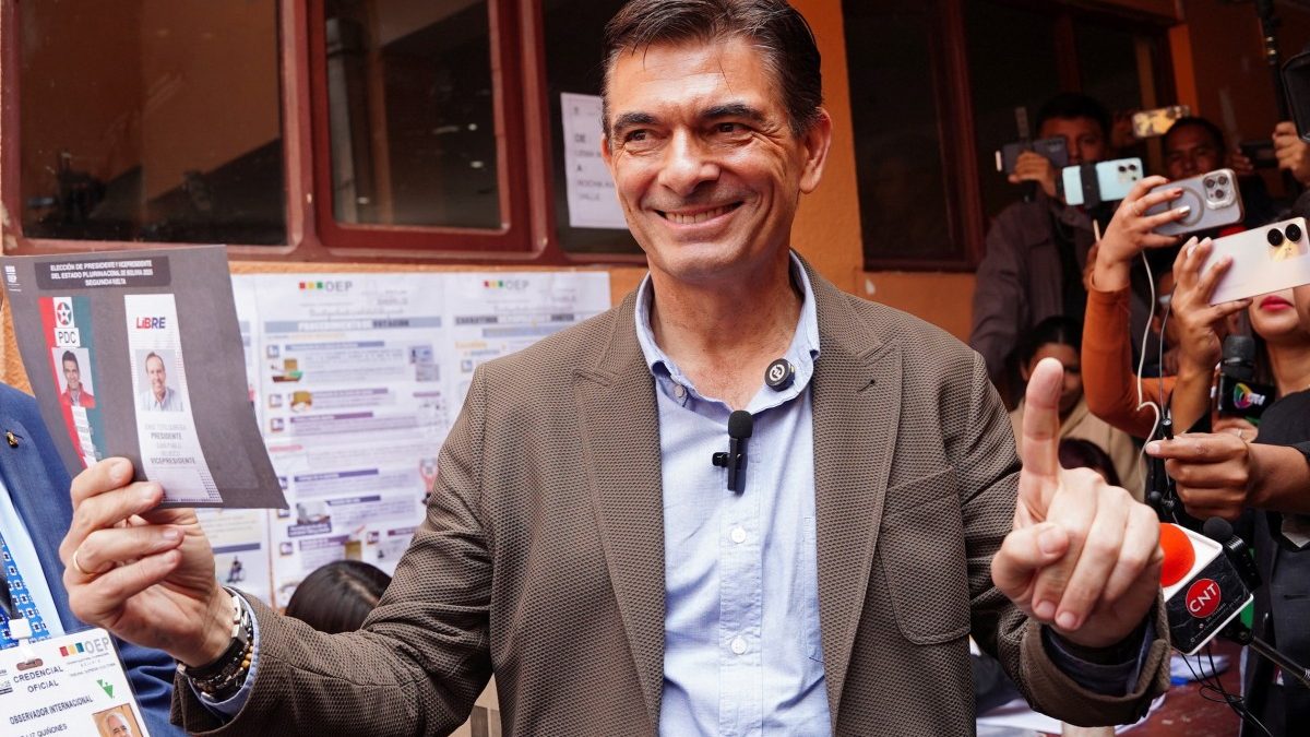 Centrist senator and presidential candidate Rodrigo Paz of the Christian Democratic Party (PDC) shows his ballot to the media before casting his vote during the presidential runoff election in Tarija, Bolivia, on October 19, 2025. (Photo: Sara Aliaga/Reuters) Centrist senator and presidential candidate Rodrigo Paz of the Christian Democratic Party (PDC) shows his ballot to the media before casting his vote during the presidential runoff election in Tarija, Bolivia, on October 19, 2025. (Photo: Sara Aliaga/Reuters)