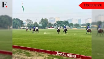 Polo players from the Jindal & Jindal-Delta-Carysil teams can be seen playing a league match of the Indian Polo Masters Championship at the Jindal Polo Estate in Noida on October 29, 2025. Anmol Singla/Firstpost