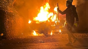 Six arrested in Dublin after protest outside migrant hotel turn 'violent'