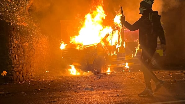 Six arrested in Dublin after protest outside migrant hotel turn 'violent'
