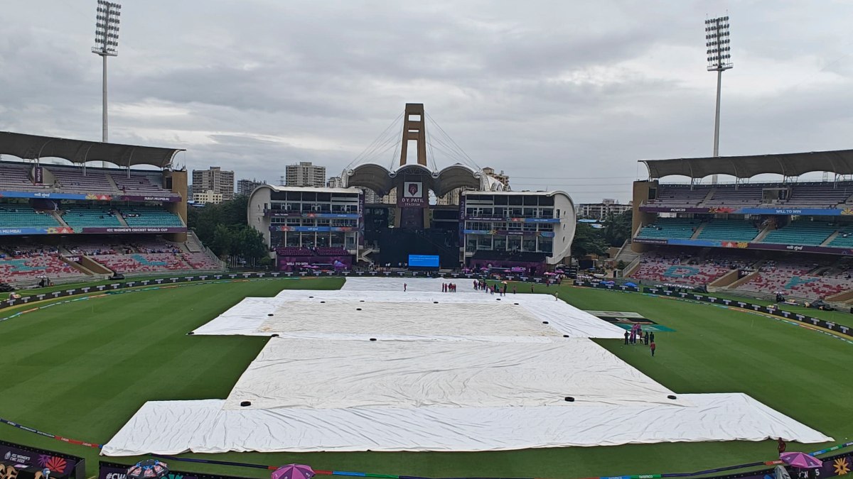 The final group match of the 2025 ICC Women's World Cup between India and Bangladesh at Navi Mumbai's DY Patil Stadium ended up getting washed out with the Women in Blue on the verge of collecting a victory. PTI The final group match of the 2025 ICC Women's World Cup between India and Bangladesh at Navi Mumbai's DY Patil Stadium ended up getting washed out with the Women in Blue on the verge of collecting a victory. PTI