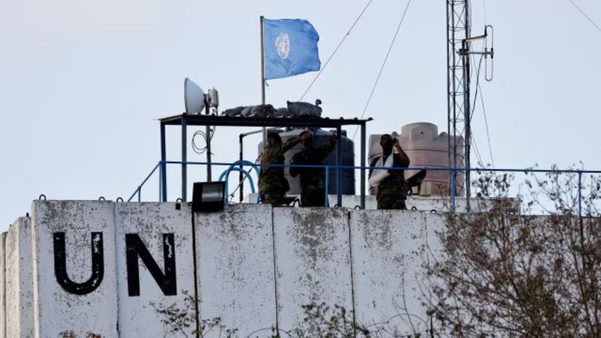 Members of the United Nations peacekeepers (UNIFIL) look at the Lebanese-Israeli border, as they stand on the roof of a watch tower in the town of Marwahin, in southern Lebanon. (Representative Photo, Credit: Reuters) Members of the United Nations peacekeepers (UNIFIL) look at the Lebanese-Israeli border, as they stand on the roof of a watch tower in the town of Marwahin, in southern Lebanon. (Representative Photo, Credit: Reuters)