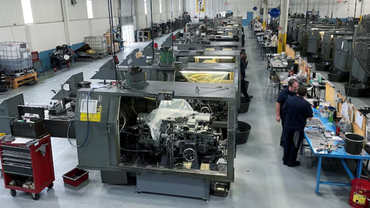 General view of metal cutting machines at a factory in Cleveland, Ohio, USA, on May 26, 2021. (Photo: Timothy Aeppel/Reuters) General view of metal cutting machines at a factory in Cleveland, Ohio, USA, on May 26, 2021. (Photo: Timothy Aeppel/Reuters)
