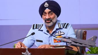 Chief of the Air Staff Air Chief Marshal Amar Preet Singh, the head of the Indian Air Force, addresses a press conference, in New Delhi, Friday, on Oct. 3, 2025. (Photo: Atul Yadav/PTI)