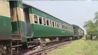 The screengrab shows bogies of the Jaffar Express that derailed after a blast on the tracks in Shikarpur, Sindh province, Pakistan, on October 7, 2025. (Credit: CNN-News 18)