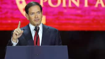 US Secretary of State Marco Rubio speaks during a memorial service for slain conservative commentator Charlie Kirk at State Farm Stadium, Arizona, US, on September 21, 2025. (Photo: Carlos Barria/Reuters) 