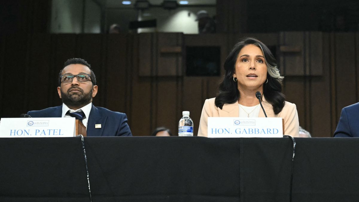 FBI Director Kash Patel (left) and Director of National Intelligence Tulsi Gabbard testify before the Senate Intelligence Committee hearing on 'Worldwide Threats' on Capitol Hill in Washington, DC, on March 25, 2025. (Photo: Saul Loeb/AFP)