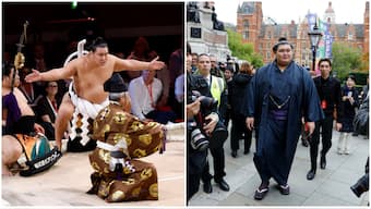 The five-day Grand Sumo Tournament at London's Royal Albert Hall featured 40 of the best Japanese wrestlers, known as rikishi. Reuters