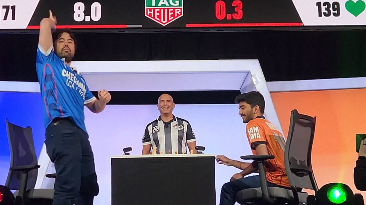 Nakamura celebrates win over Gukesh by throwing chess piece to fans as USA thrash India 5-0 in exhibition match