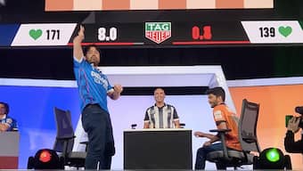 World No 2 Hikaru Nakamura celebrates after defeating Classical world champion D Gukesh in the 'Checkmate: USA vs India' event in Arlington, USA. Image: Screengrab/Chess.com