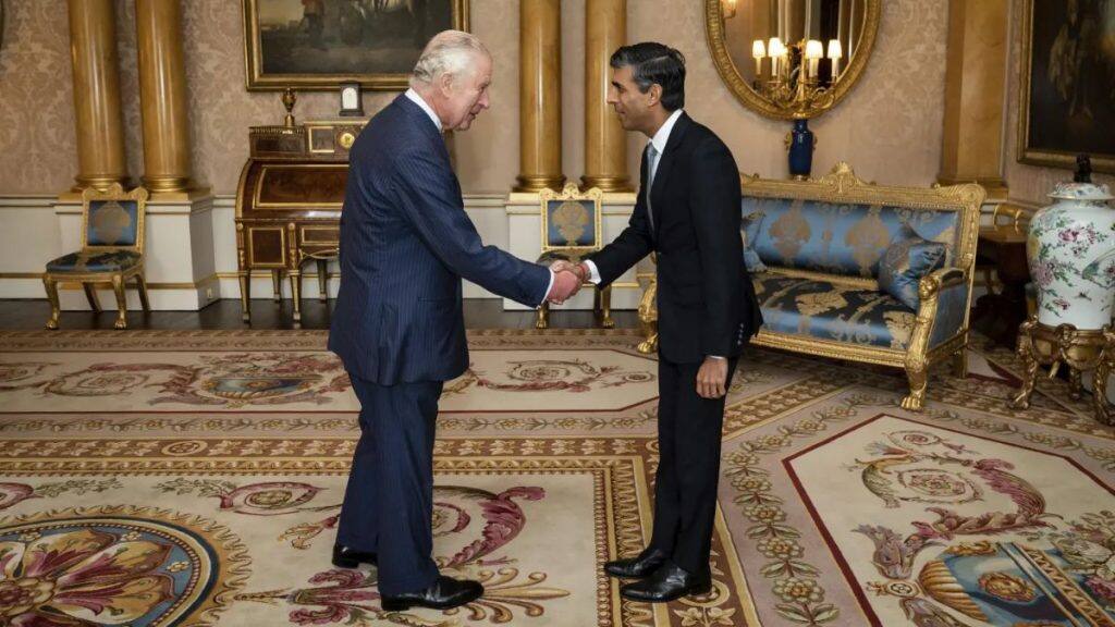 King Charles III met then-PM Sunak during an audience at Buckingham Palace. File image/AP 