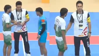 India’s captain refused to shake hands with Pakistani skipper during an Asian Youth Games kabaddi match. Images: @MeghUpdates