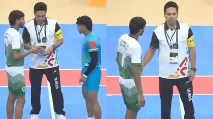 India captain refuses handshake with Pakistan counterpart at Asian Youth Games kabaddi match as snub continues; watch video