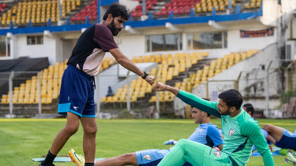 Khalid Jamil’s Indian football team faces Singapore in a must-win AFC Asian Cup Qualifiers match in Goa on Tuesday. Image: AIFF Khalid Jamil’s Indian football team faces Singapore in a must-win AFC Asian Cup Qualifiers match in Goa on Tuesday. Image: AIFF