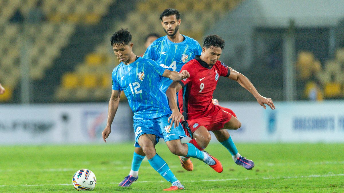 India were knocked out of AFC Asian Cup Qualifiers after losing to Singapore in Goa. Image: AIFF India were knocked out of AFC Asian Cup Qualifiers after losing to Singapore in Goa. Image: AIFF