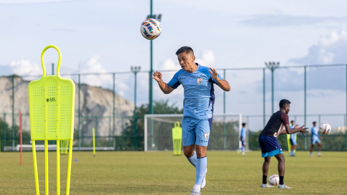 Sunil Chhetri is part of India’s 23-member squad for football matches against Singapore. Image: AIFF Sunil Chhetri is part of India’s 23-member squad for football matches against Singapore. Image: AIFF