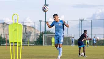 Sunil Chhetri is part of India’s 23-member squad for football matches against Singapore. Image: AIFF