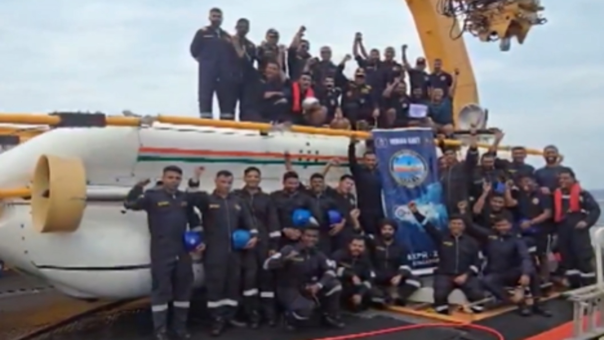 WATCH: Indian Navy’s INS Nistar executes first submarine rescue ops in South China Sea WATCH: Indian Navy’s INS Nistar executes first submarine rescue ops in South China Sea