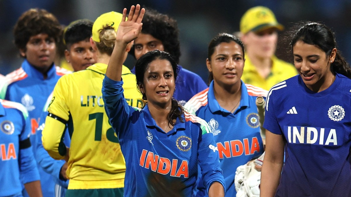 An emotional Jemimah Rodrigues acknowledges the crowd at Navi Mumbai's DY Patil Stadium after starring in India's five-wicket victory over Australia in the semi-finals of the ICC Women's World Cup. Reuters An emotional Jemimah Rodrigues acknowledges the crowd at Navi Mumbai's DY Patil Stadium after starring in India's five-wicket victory over Australia in the semi-finals of the ICC Women's World Cup. Reuters