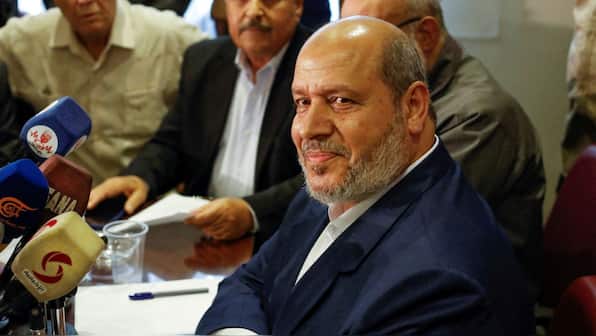 general Hamas politburo member Khalil al-Hayya attends a news conference in Damascus, Syria, October 19, 2022. File Image/Reuters