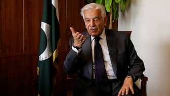 Islamabad’s newfound confidence, as reflected by Khawaja Asif’s ‘two-front war’ statement, seems to be emanating from the perceived American support for Pakistani generals. Image: Pakistan's Defence Minister Khawaja Muhammad Asif/ Reuters File