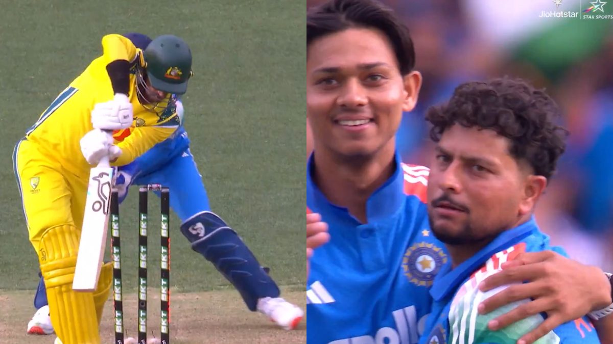 Kuldeep Yadav marks his return with sensational delivery to dismiss Mitch Starc; watch video Kuldeep Yadav marks his return with sensational delivery to dismiss Mitch Starc; watch video