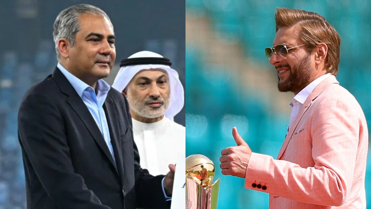 Mohsin Naqvi has been asked by Shahid Afridi to leave PCB or politics. Images: AFP/Reuters Mohsin Naqvi has been asked by Shahid Afridi to leave PCB or politics. Images: AFP/Reuters