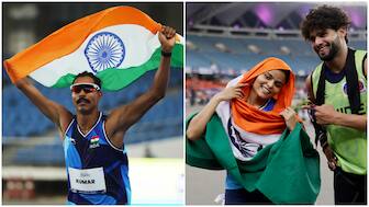Nishad Kumar and Simran Sharma won gold on Day 7 of the World Para-Athletics Championships in New Delhi. Reuters