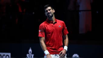 Novak Djokovic suffered another defeat to Jannik Sinner at the Six Kings Slam. Image: Reuters