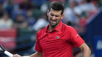 Novak Djokovic’s mural was defaced in Belgrade, Serbia, most likely by President Aleksandar Vucic’s supporters. Image: AP