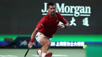 Novak Djokovic defeated Marin Cilic in round two of Shanghai Masters with some brilliant service game. Image: Reuters
