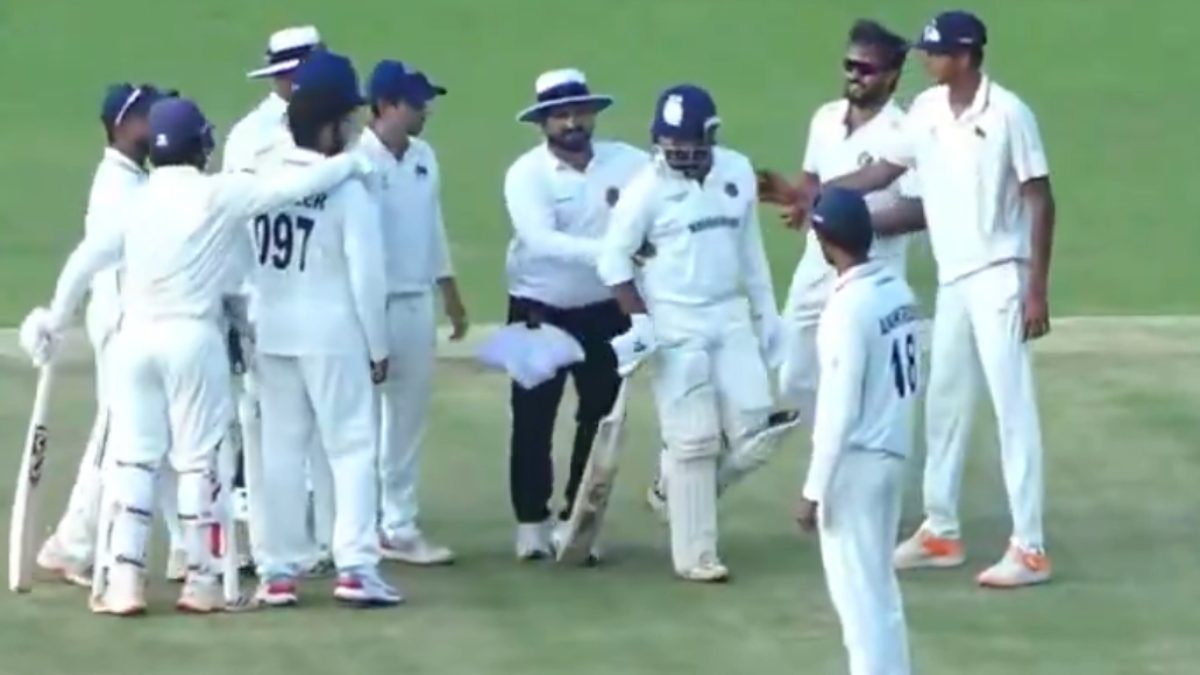 Prithvi Shaw allegedly tried to grab the collar of former Mumbai teammate Musheer Khan. Image: BCCI Prithvi Shaw allegedly tried to grab the collar of former Mumbai teammate Musheer Khan. Image: BCCI